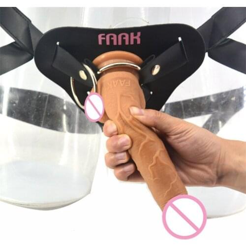 FAAK New Realistic Soft Silicone Huge Dildo, Suction Cup Strapon Artificial Penis Dick Masturbator Gode Adult Sex Toys For Woman