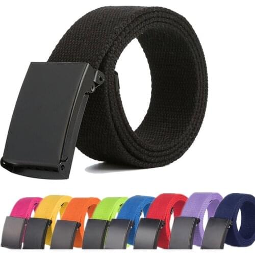 Men Female Belts Military Nylon Adjustable Belt Men Outdoor Travel Tactical Waist Belt With Metal Buckle for Pants 120cm