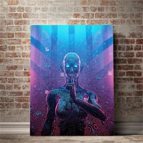 Modern Home Decor Posters Painting Wall Concept Of Artificial Intelligence High Quality Art Prints Modular Picture