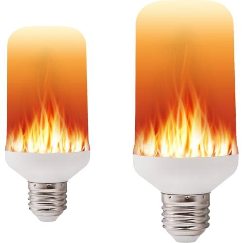 Light Corn SMD Bulb 66LEDs Live E27 Lamp Flame 2835 Light B22 Fire Bulb 85-265V Yellow 5W LED Flickering 1800K Bulb 85V-240V E14