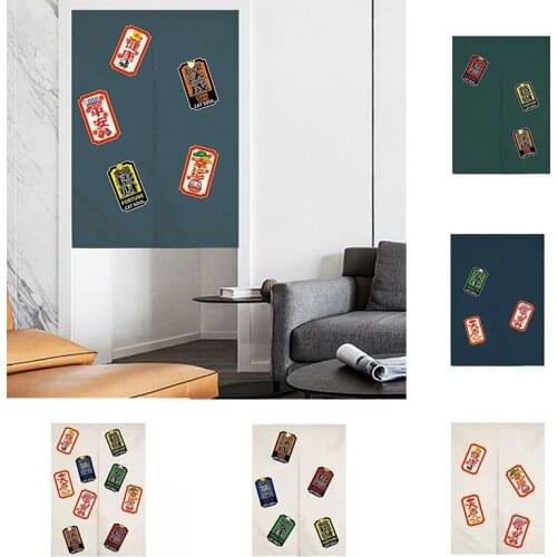 Creative Mapping Door Curtain Cloth Art Kitchen Toilet Curtain Bedroom Decoration Half Panel Curtain
