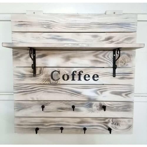 Umutpark Wood Mug With Rack Robe Hook