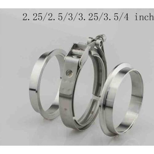 V band Clamp 2.25/2.5/3/3.25/3.5/4 inch Stainless Steel Car V-band Male Female Exhaust Flange Vband Clamps Car V-band Clamps