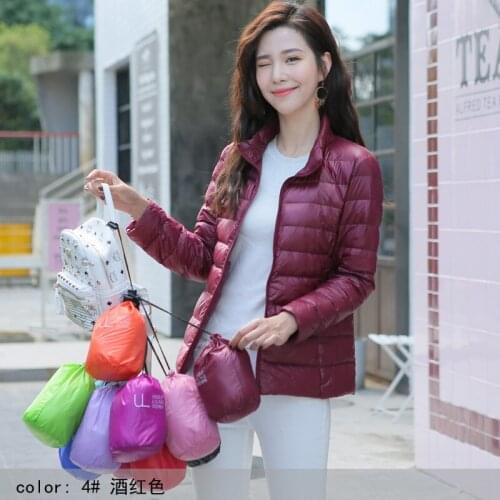 Women Ultra Light Down Jacket Short Winter White Duck Down Jackets Women Slim Long Sleeve Parka Zipper Coats Plus Size 4xl YQ300