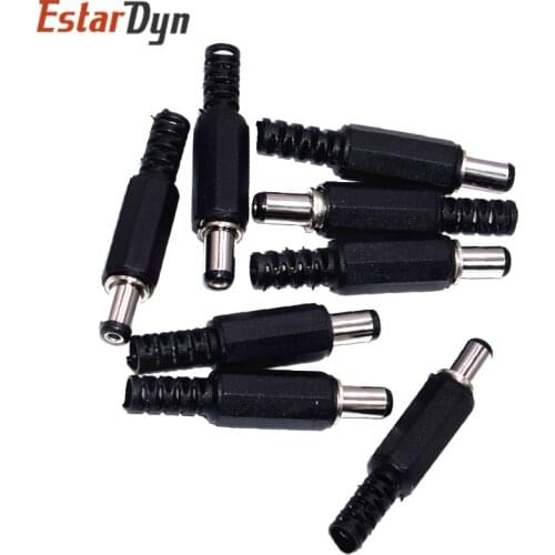 H64 10Pcs DC Plug Male Electrical Socket Outlet DC-022 DC-005 DC-022B DC Outlet 5.5X2.1MM 5.5*2.1 H64
