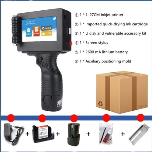 5 languages 12.7mm image picture QR code serial number portable mask online printer hand jet handheld thermal inkjet TIJ printer
