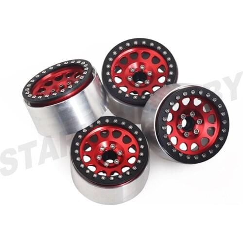 4pcs Aluminum Alloy 2.2inch Beadlock Wheel Rims for 1/10 RC Rock Crawler Axial SCX10 90046 RR10 WRAITH Traxxas TRX4 Tamiya CC01