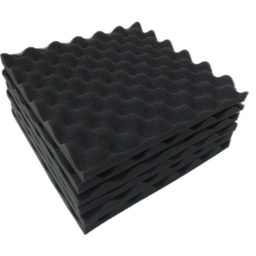 6pcs 30x30x2cm Sound Insulation Egg Cotton Polyester Sponge Interior Wall absorbing Sound Proof Studio Foam Panel Acoustic Foam