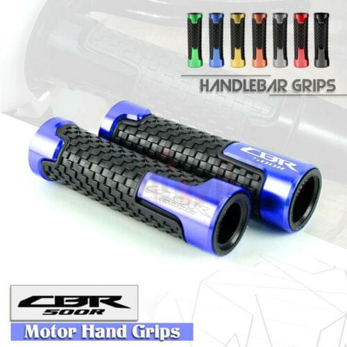 7/8"22mm Motorcycle Accessories Universal CNC Aluminum+Rubber Handle Grips for Honda CBR500R CBR 500R 13-16