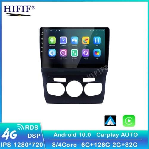 For Citroen C4 C4L DS4 2013-2017 Car Radio 10.1 inch Android GPS Navigation System Wifi Bluetooth Head Unit with Frame Carplay