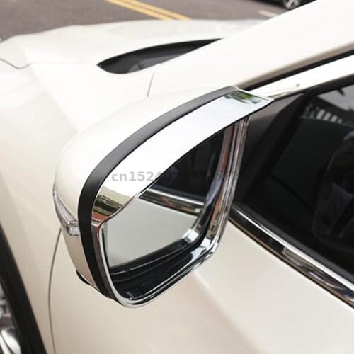 Car Rearview Mirror For Nissan QASHQAI 2014-20 High-quality ABS Chrome Rain Eyebrow Trim Cover Auto Rear View Frame Accessories