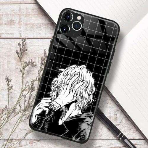Tomura Shigaraki My Hero Academia Anime Soft TPU Glass Phone Case for IPhone SE 6s 7 8 Plus X Xr Xs 11 12 Mini Pro Max Samsung