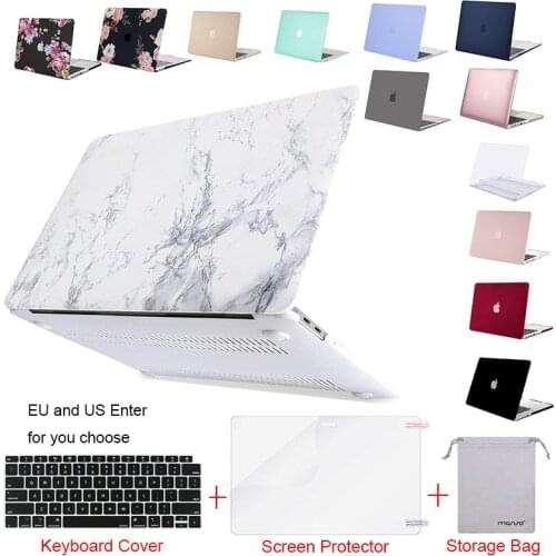 Laptop Case for Macbook Air 13 A1932 Pro 13 Retina A1502 A1466 Release 2017 2016 2015 Notebook hard Case Cover for hp dell