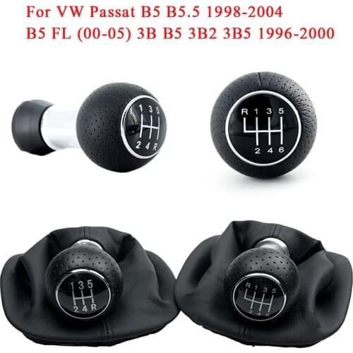 Car Gear Shift Knob Lever HandBall with Leather Gaitor Boot For VW Passat B5 B5.5 1998-2004 B5 FL(00-05) 3B B5 3B2 3B5 1996-2000