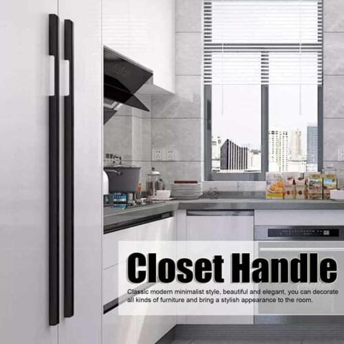 Black Extended Cabinet Door Drawer Handle Pull Modern Simple Furniture Hardware Accessories Long Cabinet Handle