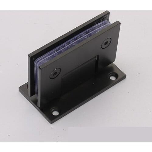 90 degree black glass hinge Asian black bathroom clamp shower room glass clamp bathroom hinge