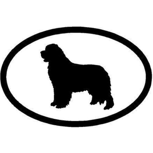 15.2*10CM Newfoundland Dog Car Stickers Creative Vinyl Decal Car Styling Bumper Decoration Black/Silver S1-0990