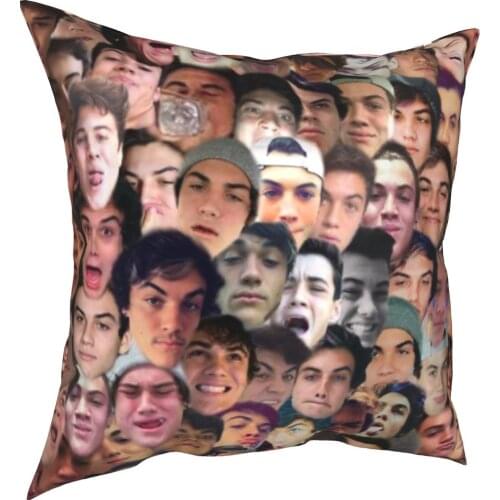 Stitched printed pillow case printed pillow linen home decorative pillow case sofa decorative pillow case