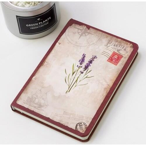 Hardcover Retro Diary Notebook Blank Colored Insert Super Thick 260 Pages 13*19cm Notepad School Office Supplies Stationery Gift