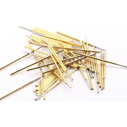 100 Pieces / Pack P160-Q1 Straight Round Head Test Probe Length 24.5mm Needle 1.36mm Spring Thimble Home New Probe