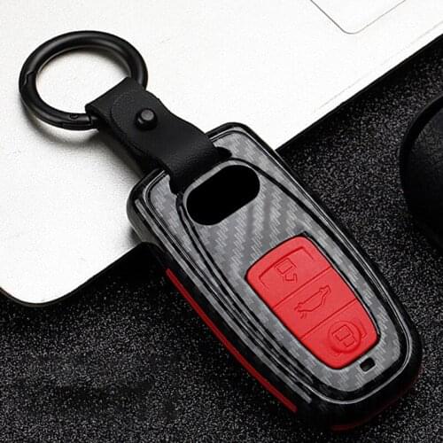 ABS+silicone Car Key Case Cover For Audi C6 A1 A3 C5 Q3 B6 B7 B8 A4 A5 A6 A7 A8 Q5 Q7 R8 TT S5 S6 S7 S8 SQ5 RS5 Accessories