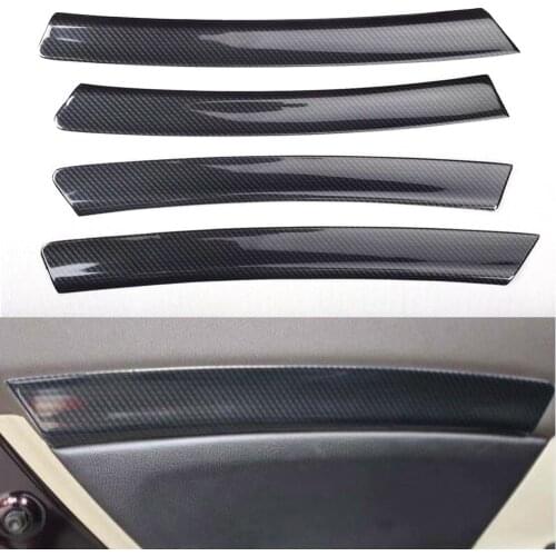 For Honda Civic 9th 2012-2014 ABS Carbon Fiber Style Car Inner Door Armrest Strip Cover Trim Auto Styling Molding 4pcs/set