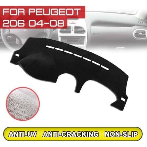 For Peugeot 206 2004 2005 2006 2007 2008 Car Dashboard Mat Anti-dirty Non-slip Dash Cover Mat UV Protection Shade
