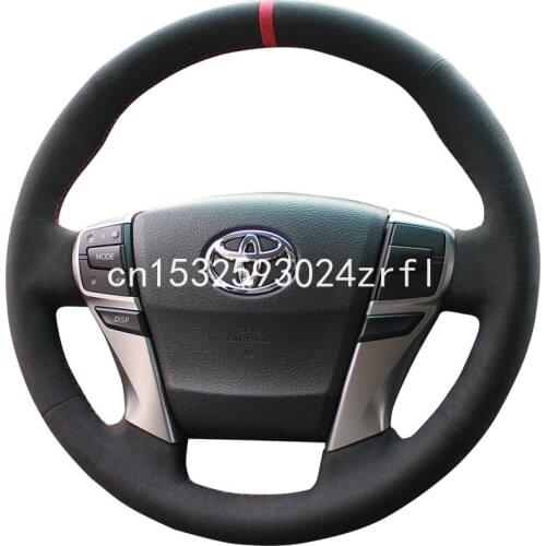 For Toyota Camry RAV4 Levin Wildlander YARiS L DIY Car Steering Wheel Covers Top Leather