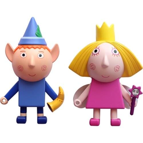 Genuine Ben Holly Action Figure Cute Little Kingdom Royal Family Wall Walker Dolls Kids Play House Model Toys Boys Girls Gifts