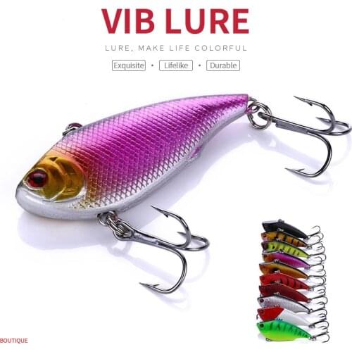 HENGJIA 6cm 10g hard plastic diving game vib fishing lures wobbler vibration crankbaits pike trout catfish pesca fishng tackles