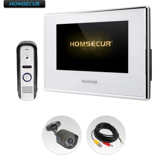 HOMSECUR 7" Wired AHD Video&Audio Smart Doorbell with 1.3MP CCTV Camera for Home Security BC021HD-S+BM718HD-W