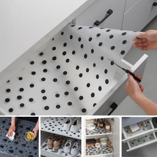 45X121.5cm Drawer Shelf Liner Mat Oil-proof Moisture Kitchen Table Mats Cupboards Pad Paper Non-slip Waterproof Closet Placemat