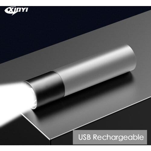 Mini USB Rechargable LED Flashlight Built-in battery 3 Lighting Mode Waterproof Torch Light Portable Suit for Night Lighting