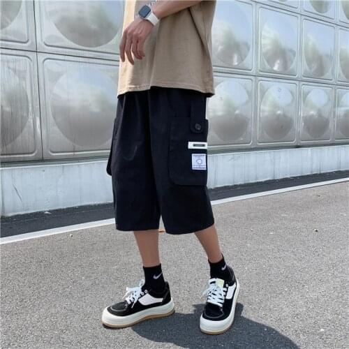 2021 Mens Summer Thin Ins Trend Loose Casual Shorts Multi-pocket Men Big Pocket Tooling Shorts Jogging Pants
