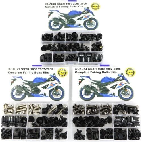 Fit For Suzuki GSXR 1000 GSX-R1000 2007 2008 Motorcycle Accessories Completed Body Full Fairing Bolts Kits Clips Screws Steel