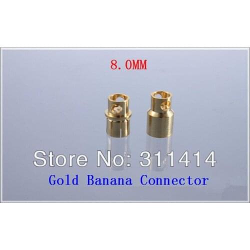 20pairs/Lot 8 8.0mm Gold Banana Connector Plug Set Gold Plated For ESC Battery Motor Good Quality Wholesale Brand New