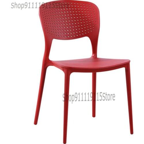 Nordic Plastic Chair Adult Back Chair Household Simple Dining Chair Discussion Training Chair Desk Chair Hollow Rubber Chair