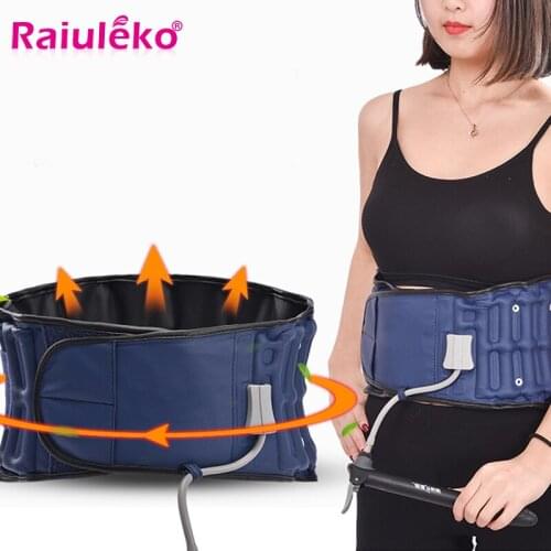 Belt Support Care Health Brace Physio Decompression Back Relief Waist Lumbar Traction Backache Pain Air Column Massager Parent