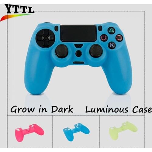 3 pieces/lot Glow in Dark Silicone Case for PS4 Controller Protective Skin For PS4 Slim controller PS4 PRO contrller Case Cover