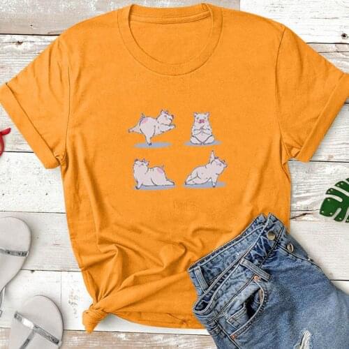 Piggy Shirt Short Sleeve Cotton Tshirt Women Top O-neck Funny T Shirt Women Casual T Shirt Women Funny Tee Shirt Femme