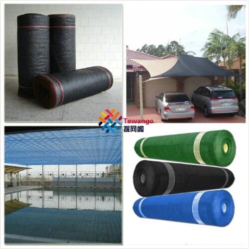 Tewango Green Blue Black Netting Mesh Sunblock Shade Cloth 80% 90% UV Block Garden & Plant Greenhouse Shade Panel 2x5M 3x4M