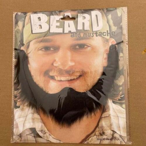 20pcs/lot Halloween Decorations Full Beard Grey Black Brown Simulated Moustache Thick Toys For Adult Party Cosplay