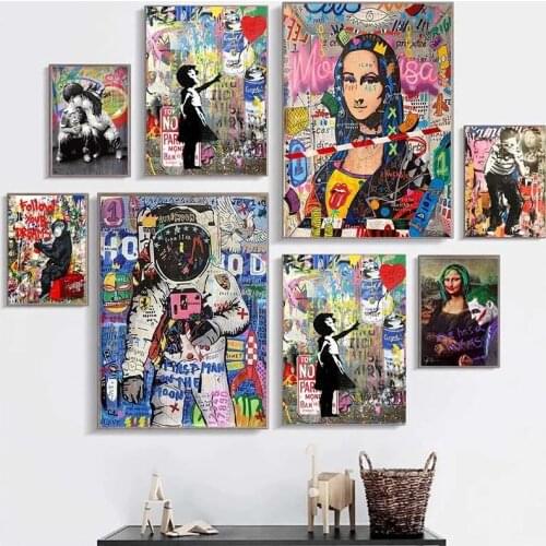 Street Graffiti Art Follow Your Dreams Canvas Paintings Abstract Pop Art Canvas Posters Prints for Living Room Home Decoration