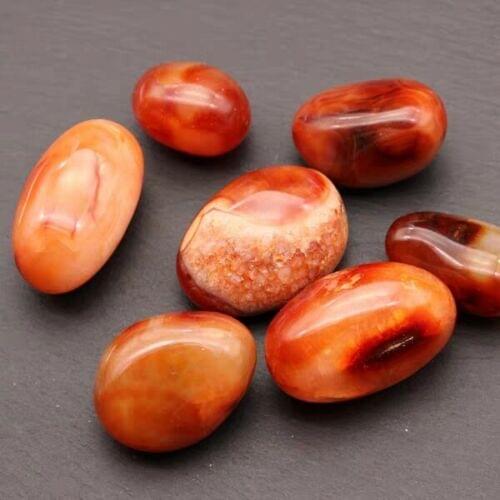 1pc 70-110g Natural Carnelian Palm Stone Red Agate Polished Worry Quartz Healing Crystal