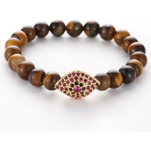 2019 Fashion Caffee Lava Natural Stone Beads Bracelets For Women Vintage Design Volcanic Rock Mouth Bead Strand Bracelet Gifts