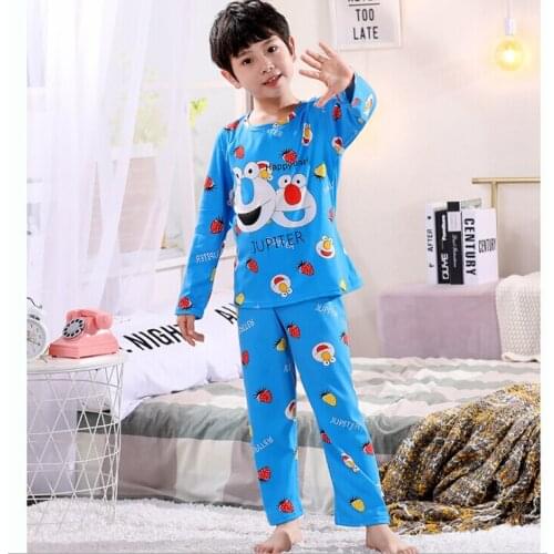 2021 Kids boy girls clothing pajamas set spring Children Sleepwear 2 Pieces Cartoon Tops +Pants Toddler Kid Clothes Pyjamas