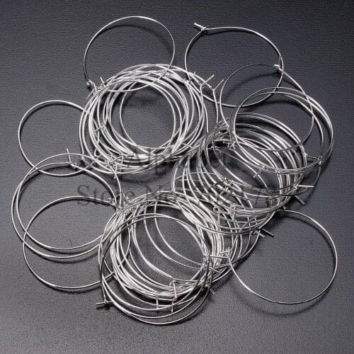 4 Size 100pcs Silver Plated Wine Glass Charm Rings Wire Hoops Drink Markers
