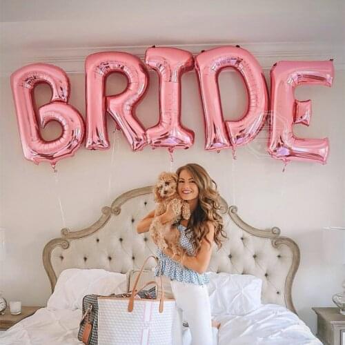 5pcs 32inch Silver Rose Gold Mr Mrs Bride To Be Letter Aluminium Foil Balloons Wedding Valentines Day Engaged Party Decoration