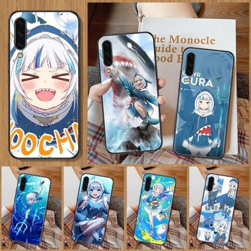 Gawr Gura Shark Girl Phone Case For Samsung Galaxy A 10 12 20E 21S 30 32 40 50 51 52 70 71 72 5 6 7 2016 2018 black 3D shell