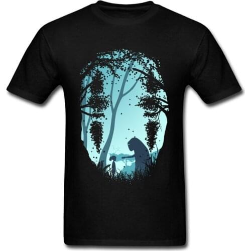 Lonely Spirit Tshirt Mens T-shirts Faceless Print Tees Spirited Away T Shirt Japan Style Anime Design Clothes Cotton Black Tops